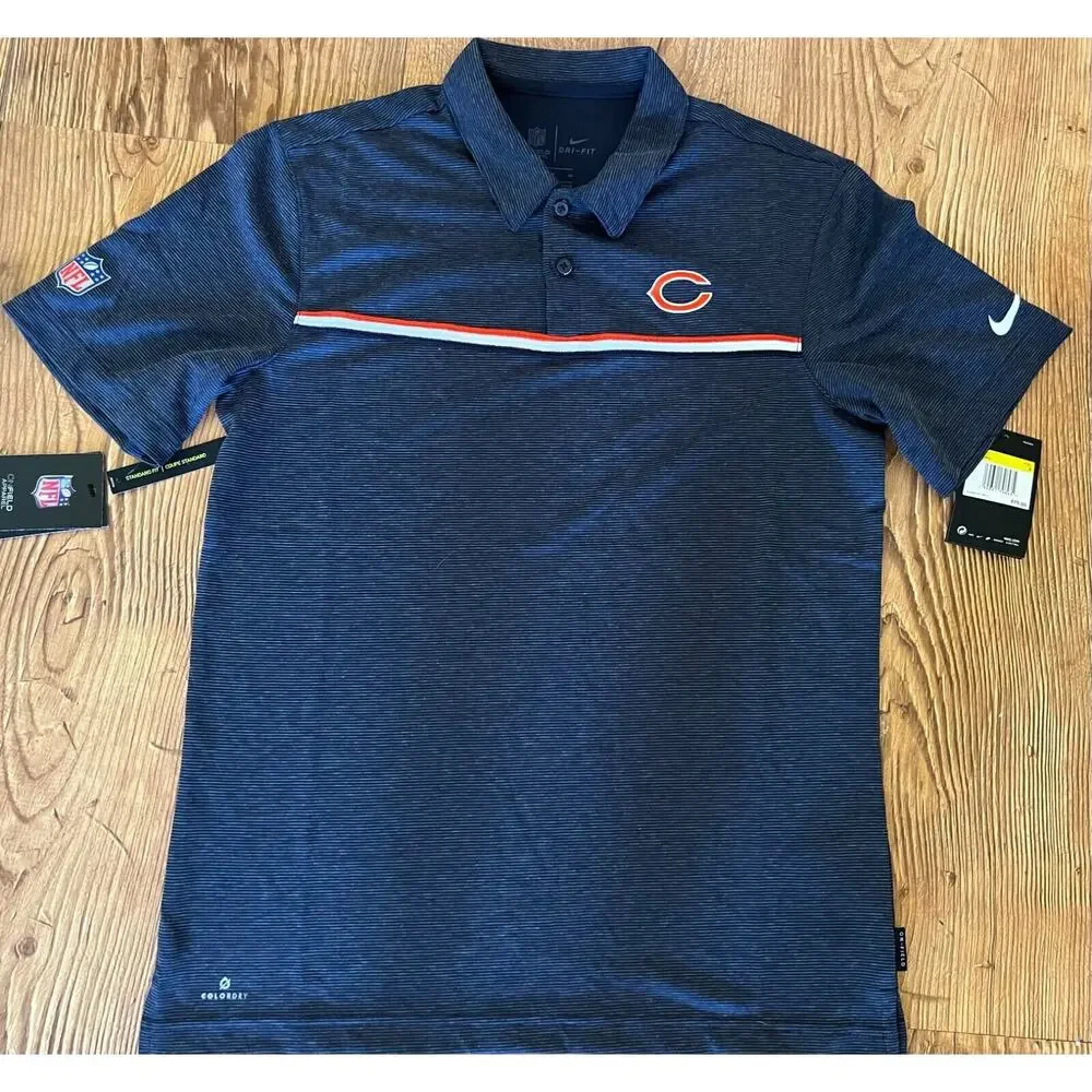 Nike Men’s Chicago Bears Dri-Fit Polo Shirt NKCM-41L Size S NWT